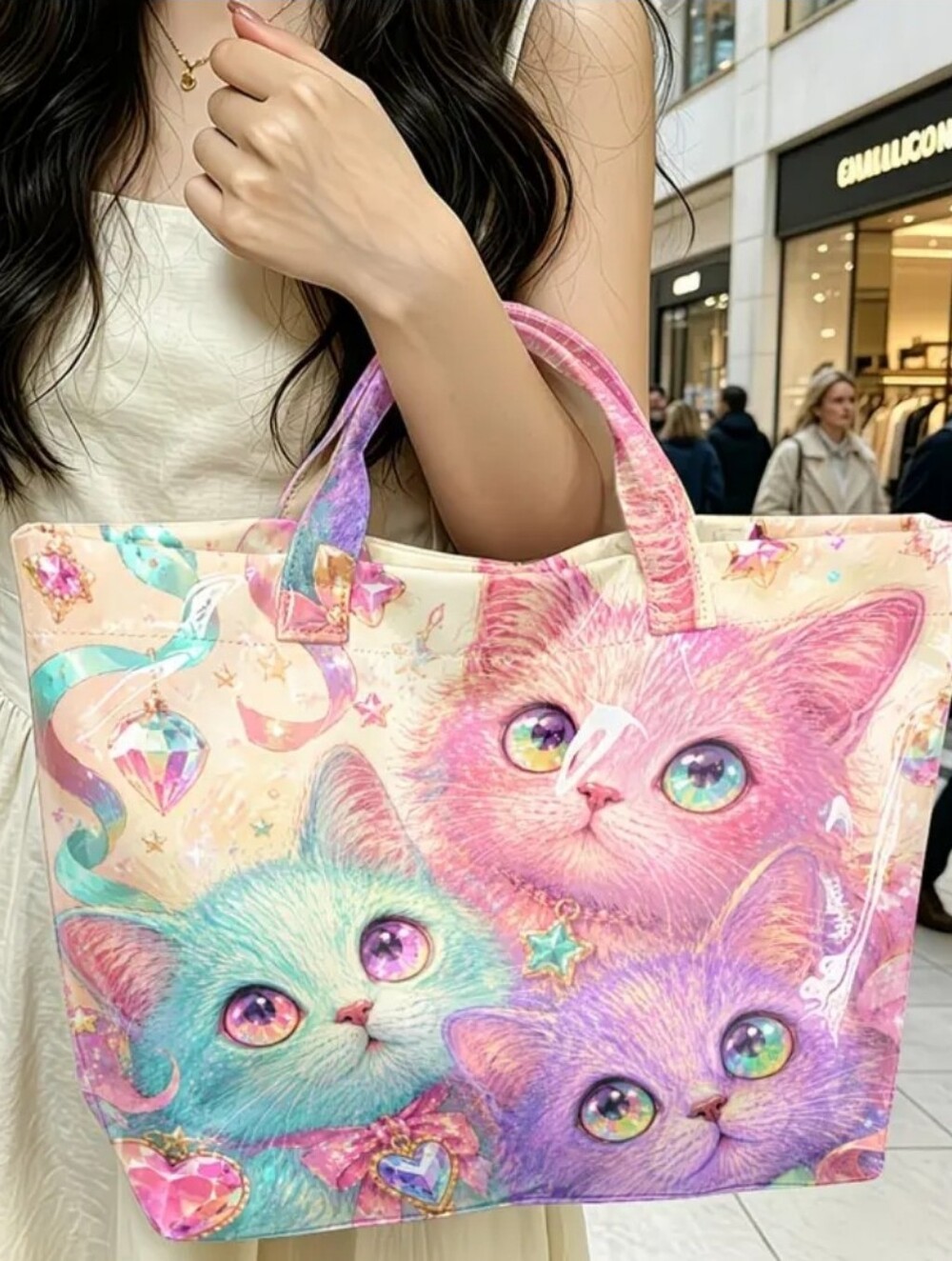 Cute Kitten Handbag Shoulder Tote